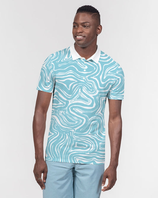 Abstract Slim Fit Men's Golf Shirts