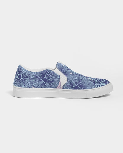 Blue Floral Men's Slip-On Canvas Shoe